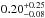\hbox{$\rm 0.20^{+0.25}_{-0.08}$}