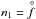 \hbox{$n_1=~\stackrel{\circ}{f}$}