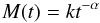 \begin{equation} \label{PM_06} M(t) = kt^{-\alpha} \end{equation}