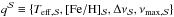 \hbox{$q^{\cal S} \equiv \{T_{\rm eff, \cal S}, {\rm [Fe/H]}_{\cal S}, \Delta \nu_{\cal S}, \nu_{\rm max, \cal S}\}$}