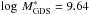 \hbox{$\log\,M^\ast_{\rm GDS}=9.64$}