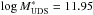 \hbox{$\log M^\ast_{\rm UDS}=11.95$}