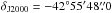 \hbox{$\delta_\mathrm{J2000}=-42\degr 55\arcmin 48\farcs0$}