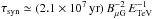 \hbox{$\tau_{\rm syn}\simeq (2.1\times10^7\, \mathrm{yr})\, B_{\rm \mu G}^{-2}\, E_{\rm TeV}^{-1}$}