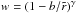 \hbox{$w = (1-b/\tilde{r})^\gamma$}