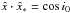 \hbox{$\hat{x}\cdot\hat{x}_\ast = \cos i_0$}