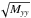 \hbox{$\sqrt{M_{yy}}$}