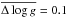 \hbox{$\overline{\Delta\log{g}}=0.1$}