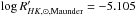 \hbox{$\log{R'_{HK,\odot\mathrm{,Maunder}}}=-5.105$}