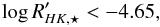 \begin{equation} \log{R'_{HK,\star}}<-4.65, \label{eq:Activity5} \end{equation}