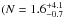 \hbox{$(N=1.6^{+4.1}_{-0.7}$}