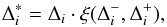\begin{equation} \Delta_i^* = \Delta_i\cdot\xi(\Delta_i^-,\Delta_i^+) , \label{eqn:SLIC_limit} \end{equation}