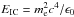 \hbox{$E_{\rm IC}=m_{\rm e}^2c^4/\epsilon_0$}