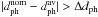 \hbox{$|\dphnom - \dphmean| > \Delta\dph$}
