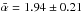 \hbox{$\bar \alpha = 1.94 \pm 0.21$}