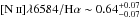 \hbox{$\NII\lambda6584/{\rm H}\alpha \sim 0.64^{+0.07}_{-0.07}$}