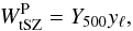 \begin{equation} W^{\rm P}_{\rm tSZ} = Y_{500} y_{\ell}, \end{equation}