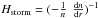 \hbox{$H_{\rm storm}=(-\frac{1}{n} \: \: \frac{{\rm d}n}{{\rm d}r})^{-1}$}