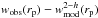 \hbox{$w_{\rm obs}(r_{\rm p})-w^{2-h}_{\rm mod}(r_{\rm p})$}