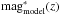 \hbox{${\rm mag}^*_{\rm model}(z)$}