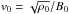 \hbox{$v_0 = \sqrt{\rho_0} / B_0$}