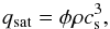 \begin{equation} \label{eq:q_sat} q_{\rm sat} = \phi \rho c_{\rm s}^3 , \end{equation}