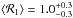 \hbox{$\langle{\cal R}_{1}\rangle=1.0^{+0.3}_{-0.3}$}