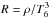 \hbox{$R = \rho/T_6^3$}