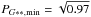 \hbox{$P_{G**,{\rm min}} = \sqrt{0.97}$}