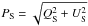 \hbox{$\psub = \sqrt{\qsub^2+\usub^2}$}