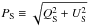 \hbox{$\psub\equiv\sqrt{\qsub^2+\usub^2}$}