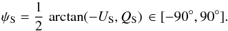 \begin{equation} \Gem = \frac{1}{2} \, \arctan(-\usub,\qsub) \,\in [-90\deg,90\deg]. \label{Eq-Gem} \end{equation}