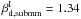 \hbox{$\beta_{\rm d,submm}^{\rm I}=1.34$}