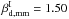 \hbox{$\beta_{\rm d,mm}^{\rm I}=1.50$}