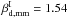 \hbox{$\beta_{\rm d,mm}^{\rm I}=1.54$}