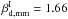 \hbox{$\beta_{\rm d,mm}^{\rm I}=1.66$}