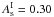\hbox{$A_{\rm s}^{\rm I}=0.30$}