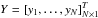 \hbox{$Y=[y_1,\ldots,y_N]^T_{N\times 1}$}