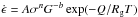 \hbox{$\dot\epsilon=A\sigma^nG^{-b}\exp({-Q/R_{\rm g}T})$}