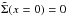 \hbox{$\tilde \Sigma (x=0)=0$}