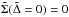 \hbox{$\tilde \Sigma(\tilde \Delta=0)=0$}