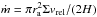 \hbox{${\dot m} = \pi r_{\rm a}^2\Sigma v_{\rm rel}/(2H)$}