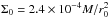 \hbox{$\Sigma_0=2.4\times 10^{-4}M/r_0^2$}