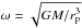 \hbox{$\omega=\sqrt{{GM/ r^3_{\rm p}}}$}