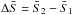 \hbox{$\Delta \bar{S} = \bar{S}_2 - \bar{S}_1$}