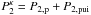 \hbox{$P_{2}^{\kappa }=P_{\rm 2,p}+P_{\rm 2,pui}$}