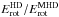 \hbox{$E_{\rm rot}^{\rm HD}/E_{\rm rot}^{\rm MHD}$}