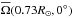 \hbox{$\mean\Omega(0.73R_\odot,0^\circ)$}