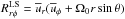 \hbox{$R_{r\phi}^{\rm LS}=\mean{u}_r(\mean{u}_\phi+\Omega_0 r \sin\theta)$}