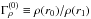 \hbox{$\Gamma_\rho^{(0)}\equiv\rho(r_0)/\rho(r_1)$}